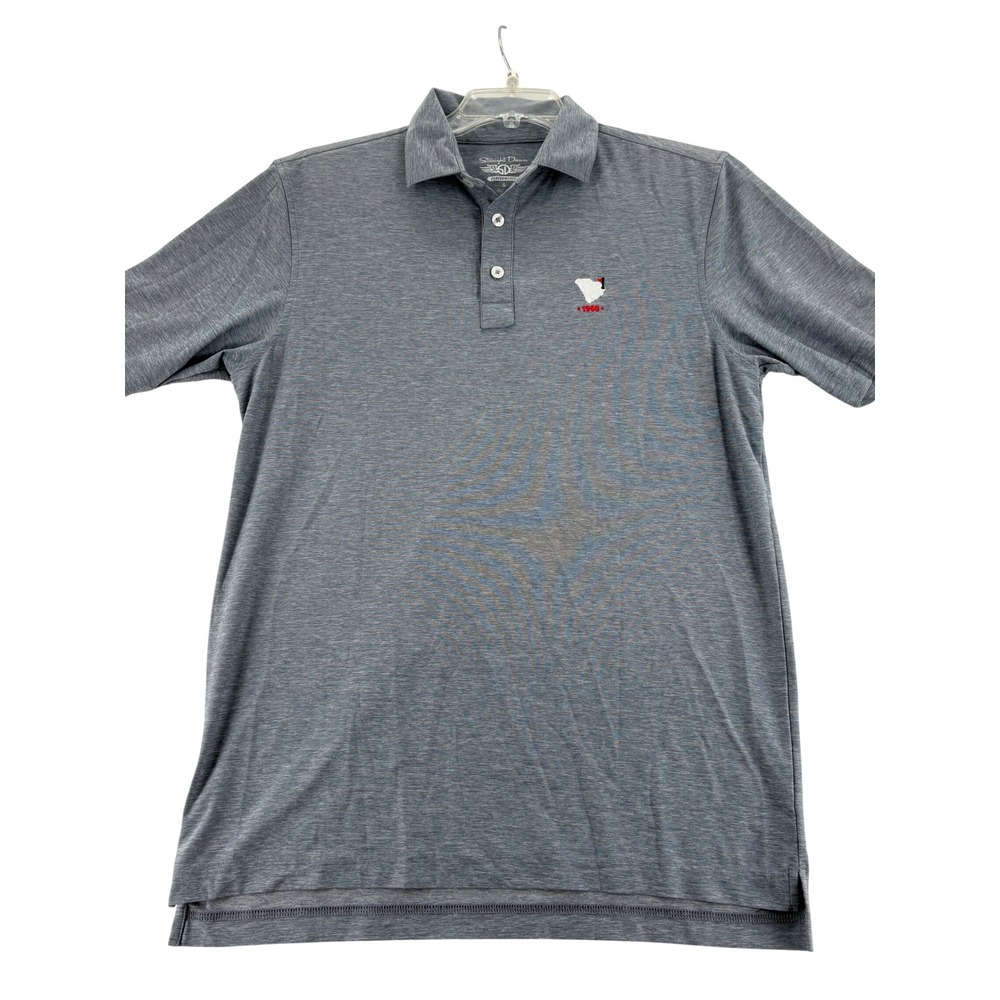 Straight Down Performance Polo S Gray South Carolina 1960 Golf Short Sleeve
